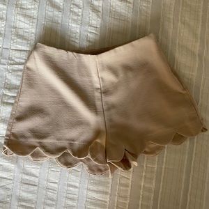 Tan flowy shorts